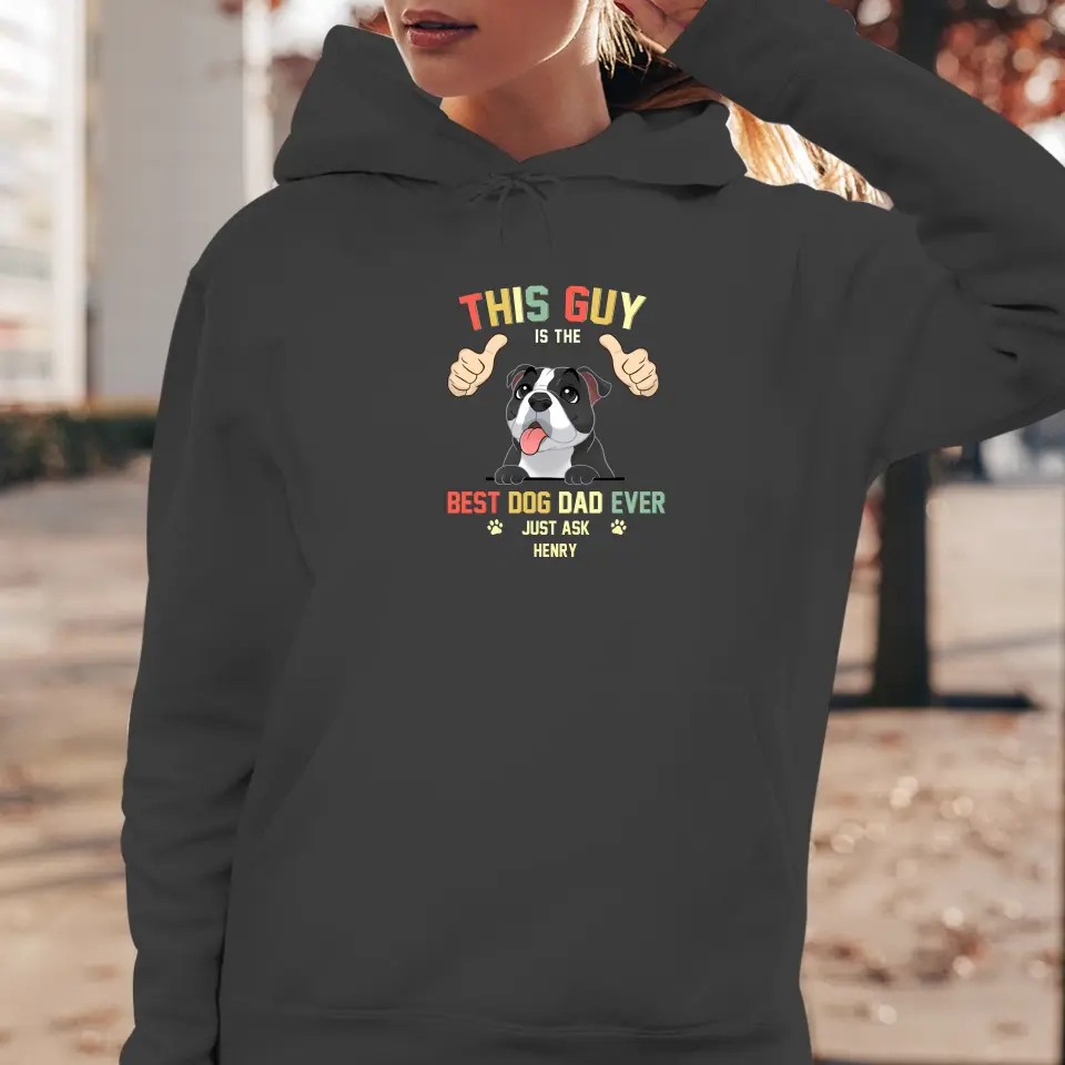 This Is The Best Dog Dad -  Custom Name - Personalized Gifts for Dog Lovers - Unisex Sweater