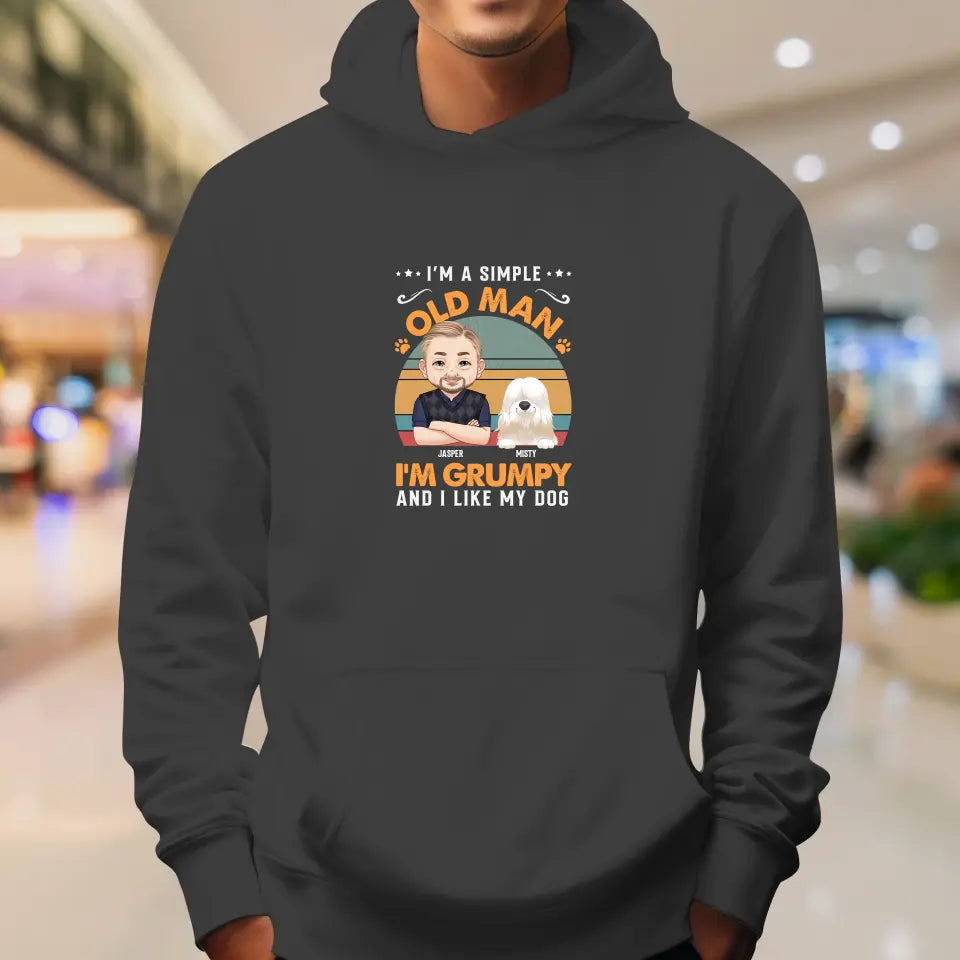 I'm A Simple Old Man - Custom Pet - Personalized Gifts For Dog Lovers - Unisex T-shirt