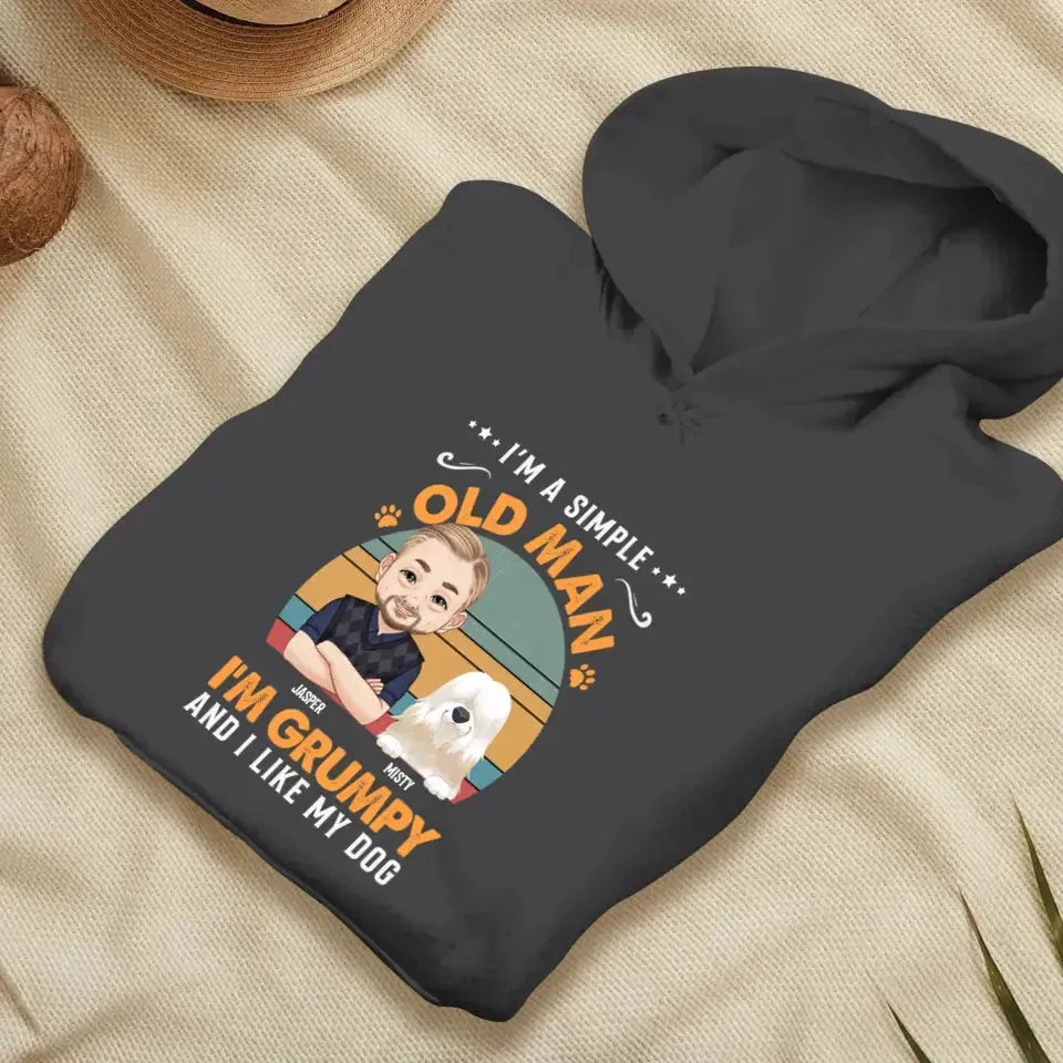 I'm A Simple Old Man - Custom Name - Personalized Gifts for Dog Lovers - Unisex Sweater