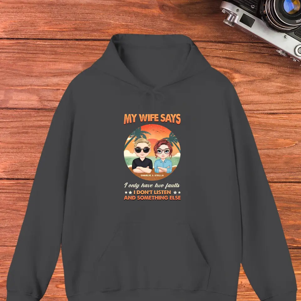 Two Faults Husband Wife Retro - Personalized Gifts for Husband - Unisex Sweater