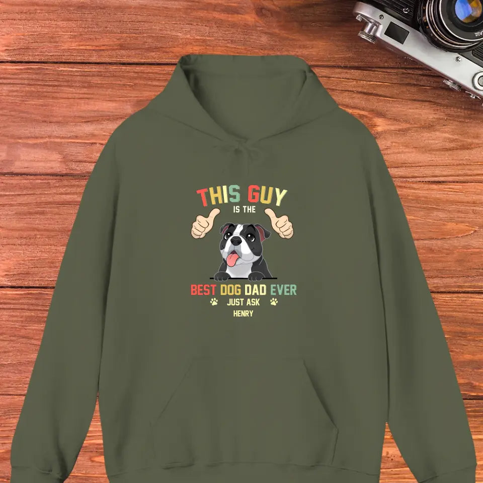 This Is The Best Dog Dad -  Custom Name - Personalized Gifts for Dog Lovers - Unisex Sweater