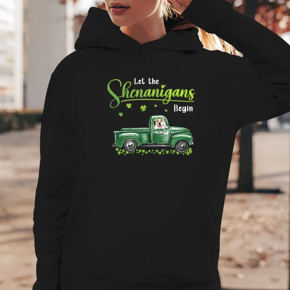 Let The Shenanigans Begin St. Patrick's Day - Custom Name - Personalized Gifts for Dog Lovers - Unisex T-Shirt