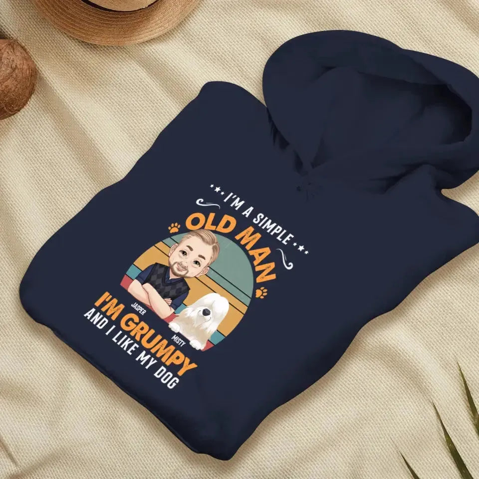 I'm A Simple Old Man - Custom Name - Personalized Gifts for Dog Lovers - Unisex Sweater