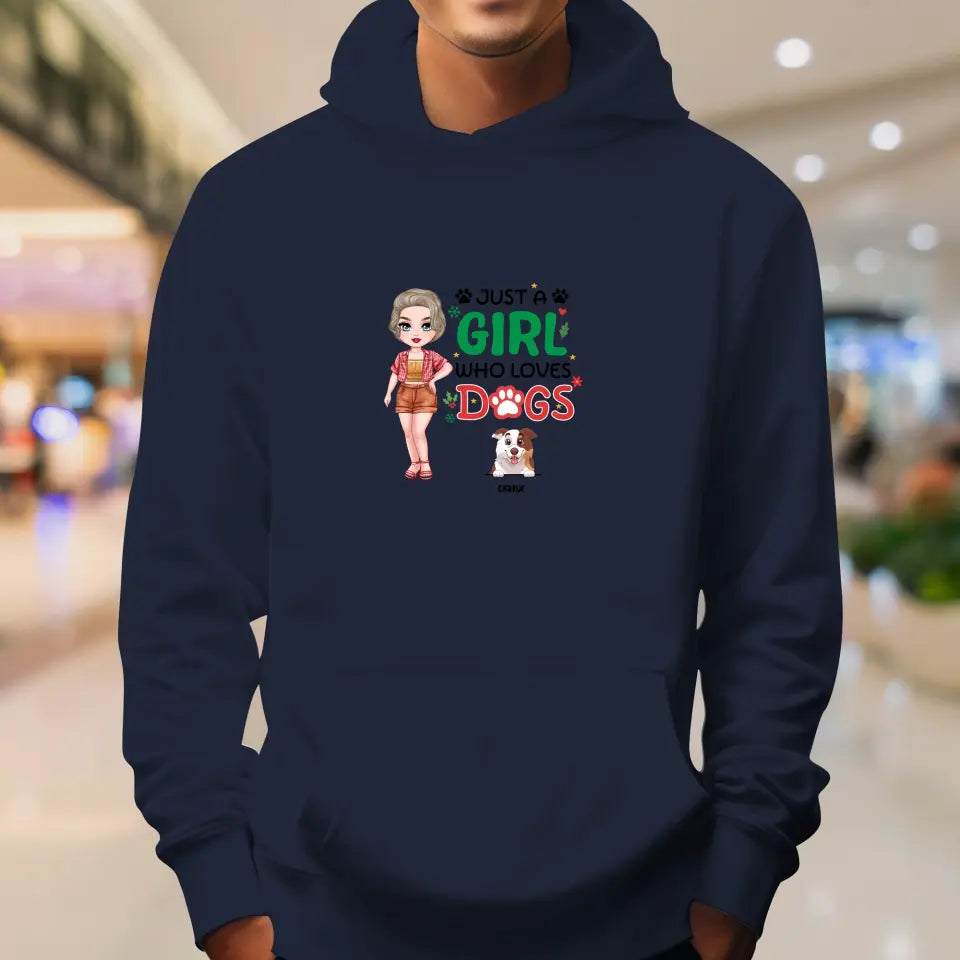 Just A Girl Who Loves Dogs - Custom Name - Personalized Gifts for Dog Lovers - Sweater