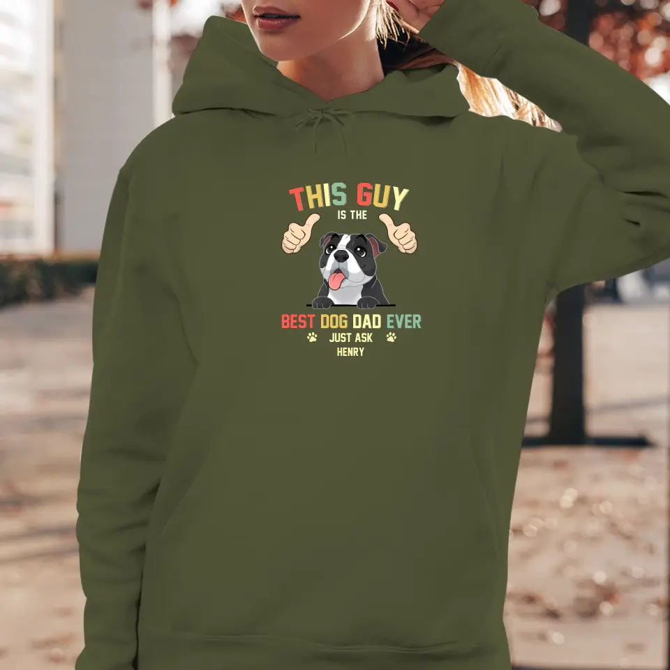 This Is The Best Dog Dad -  Custom Name - Personalized Gifts for Dog Lovers - Unisex Sweater