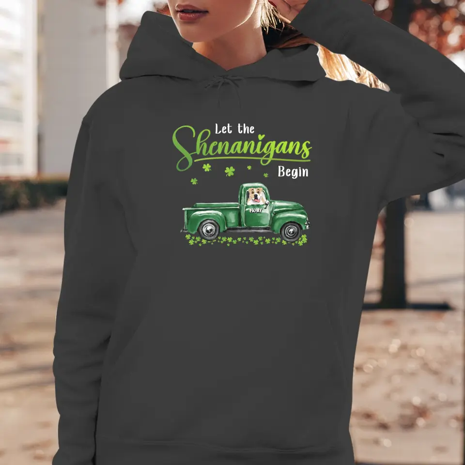 Let The Shenanigans Begin St. Patrick's Day - Custom Name - Personalized Gifts for Dog Lovers - Unisex T-Shirt