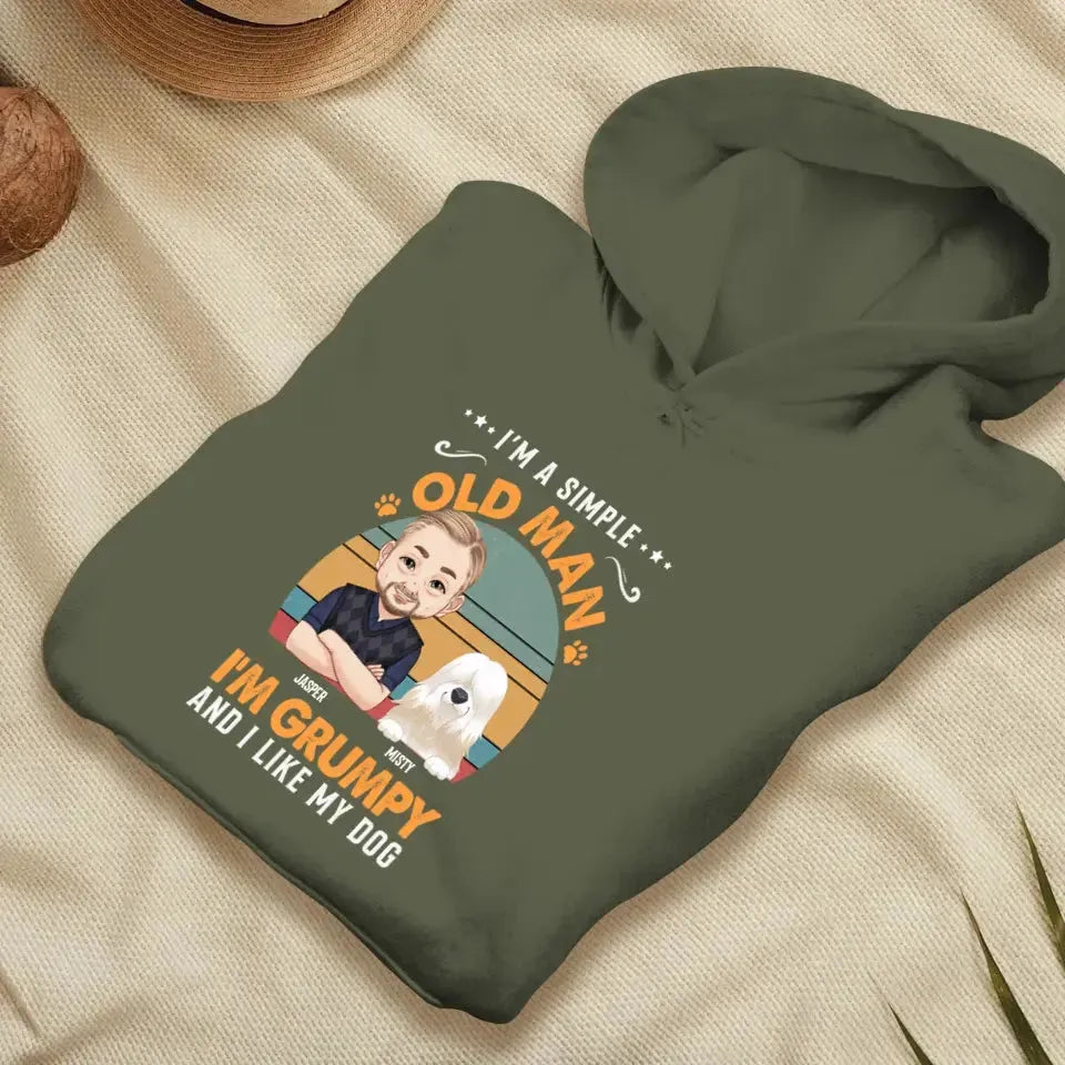 I'm A Simple Old Man - Custom Name - Personalized Gifts for Dog Lovers - Unisex Sweater