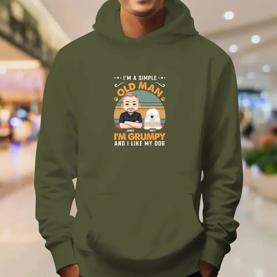 I'm A Simple Old Man - Custom Name - Personalized Gifts for Dog Lovers - Unisex Sweater