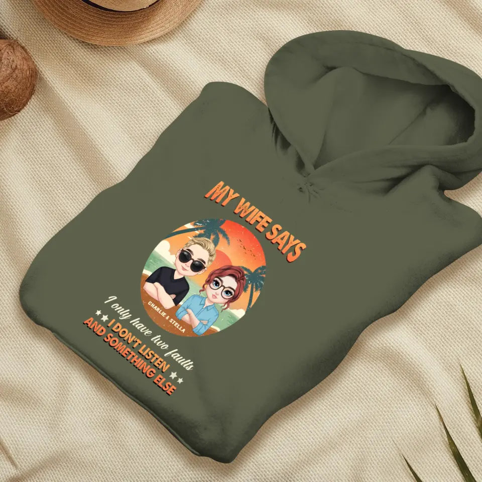 Two Faults Husband Wife Retro - Personalized Gifts for Husband - Unisex Sweater