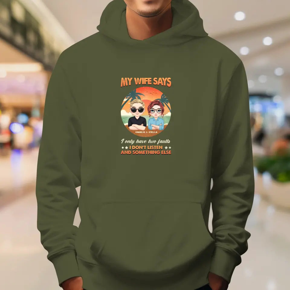 Two Faults Husband Wife Retro - Personalized Gifts for Husband - Unisex Sweater