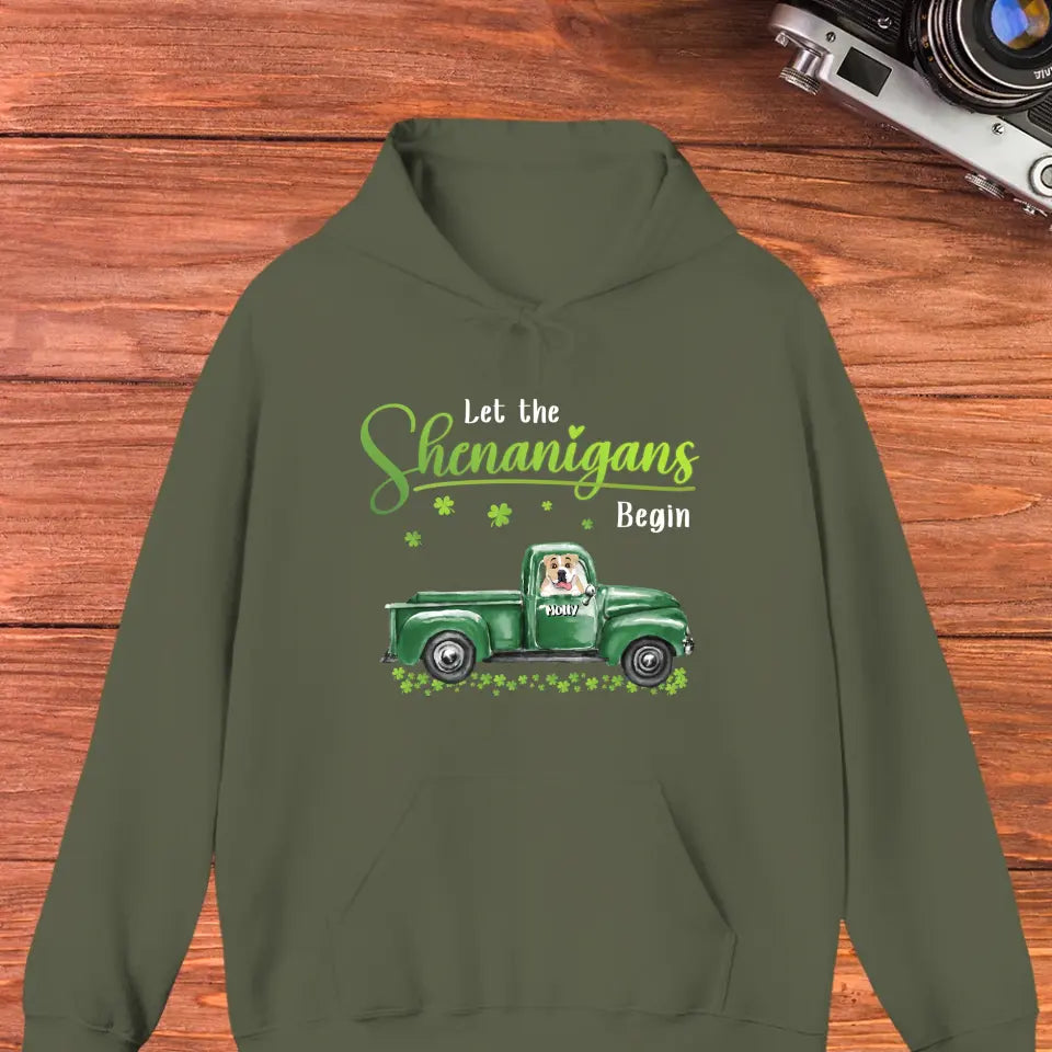 Let The Shenanigans Begin St. Patrick's Day - Custom Name - Personalized Gifts for Dog Lovers - Unisex T-Shirt