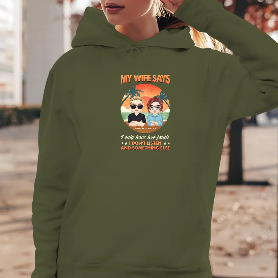 Two Faults Husband Wife Retro - Personalized Gifts for Husband - Unisex Sweater