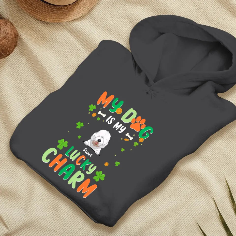 My Dog Is My Lucky Charm - Custom Name - Personalized Gifts for Dog Lovers - Unisex Sweater