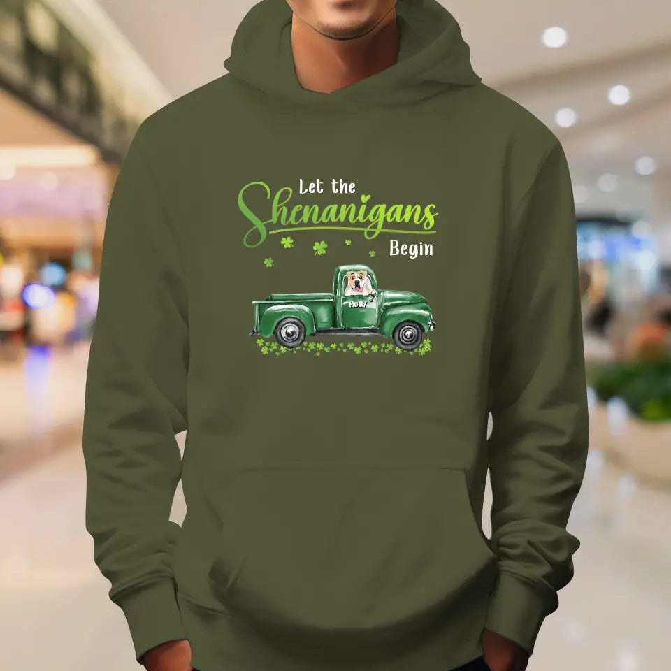 Let The Shenanigans Begin St. Patrick's Day - Custom Name - Personalized Gifts for Dog Lovers - Unisex T-Shirt