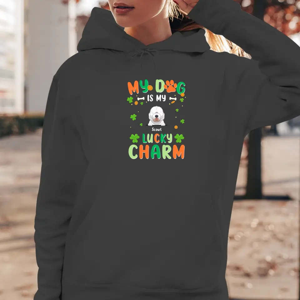 My Dog Is My Lucky Charm - Custom Name - Personalized Gifts for Dog Lovers - Unisex Sweater