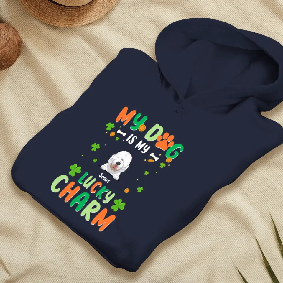 My Dog Is My Lucky Charm - Custom Name - Personalized Gifts for Dog Lovers - Unisex Sweater