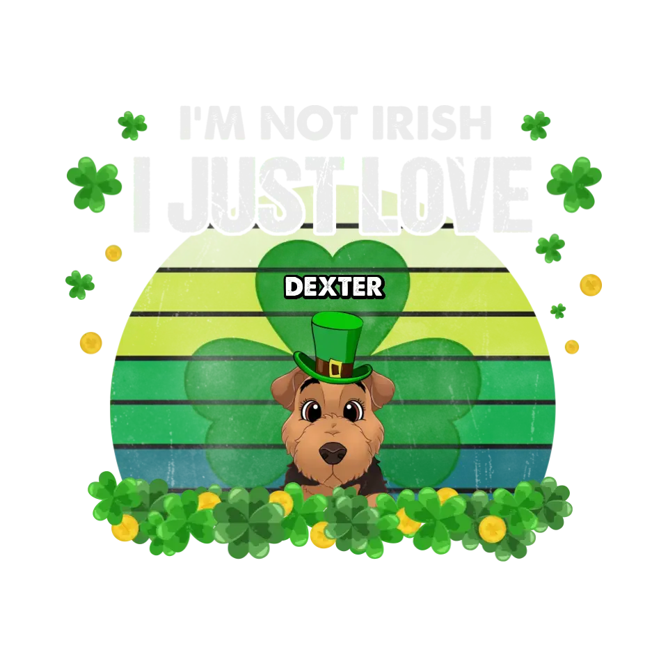 I'm Not Irish I Just Love - Custom Name - Personalized Gifts For Dog Lovers - Unisex Hoodie