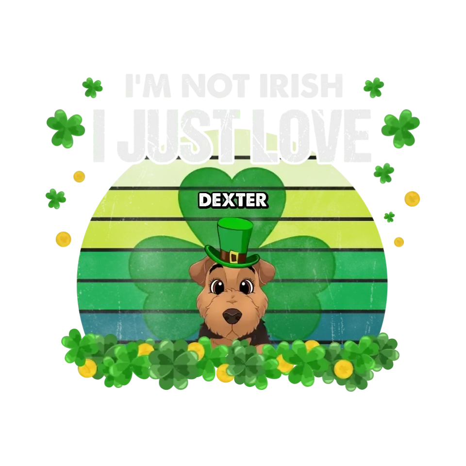 I'm Not Irish I Just Love - Custom Name - Personalized Gifts For Dog Lovers - Unisex Hoodie