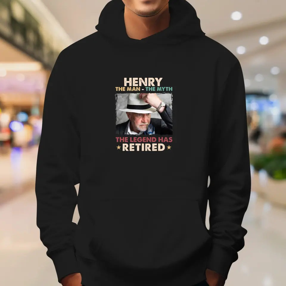 The Legend Has Retired - Personalized Gifts For Dad - Unisex Hoodie