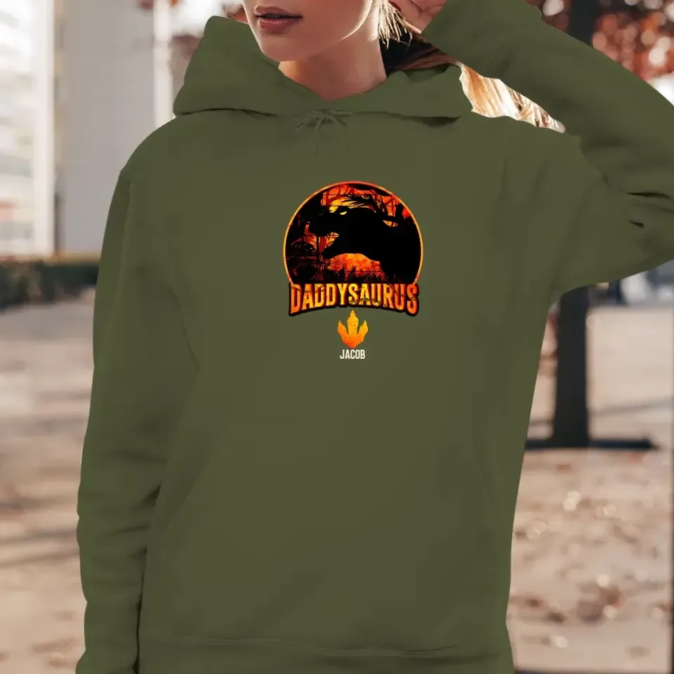 Daddysaurus - Personalized Gifts For Dad - Unisex Hoodie