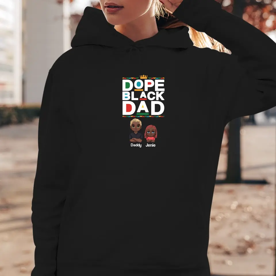 Dope Black Dad - Personalized Gifts For Dad - Unisex T-shirt