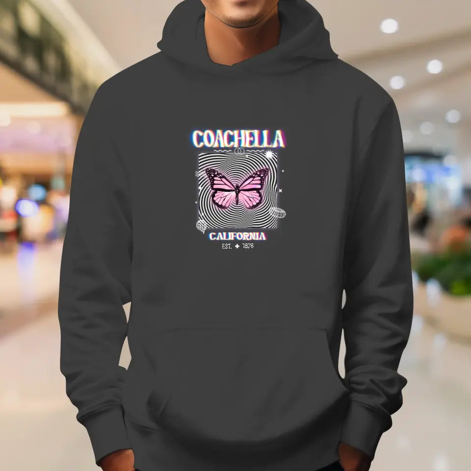 Coachella Butterfly - Personalized Gifts For Her - Unisex Hoodie