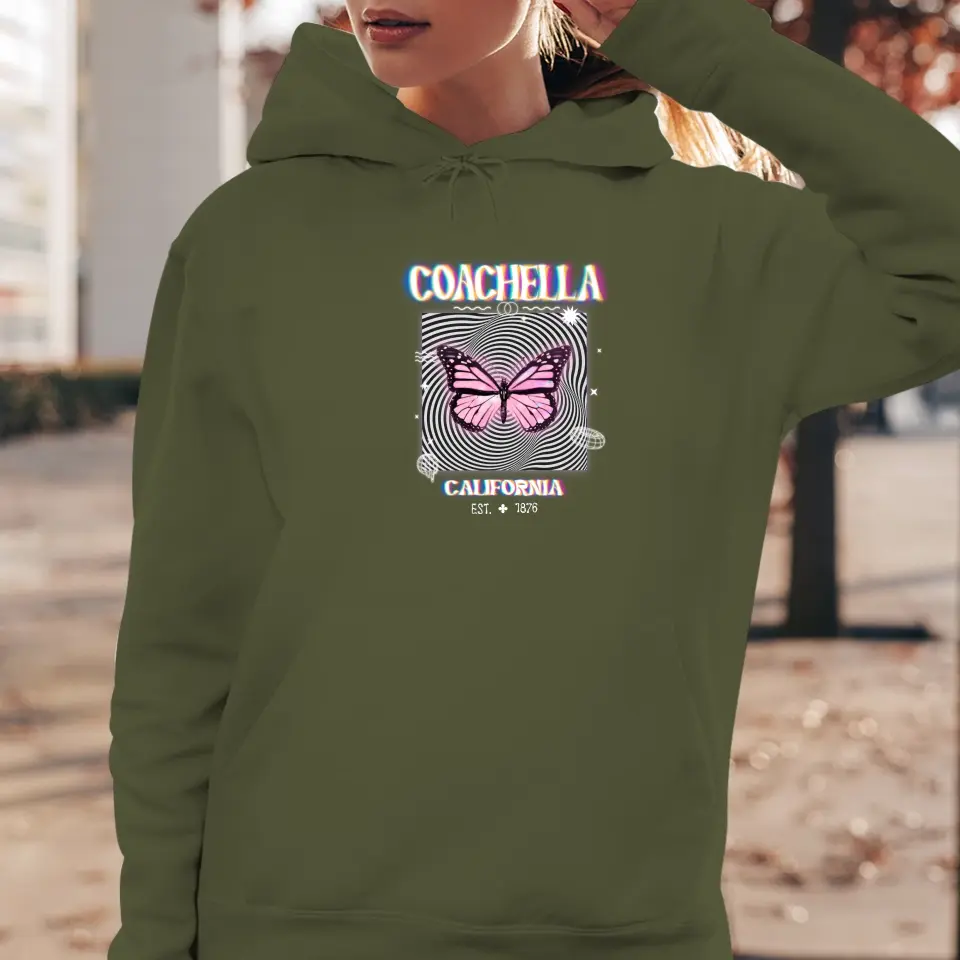 Coachella Butterfly - Personalized Gifts For Her - Unisex Sweater