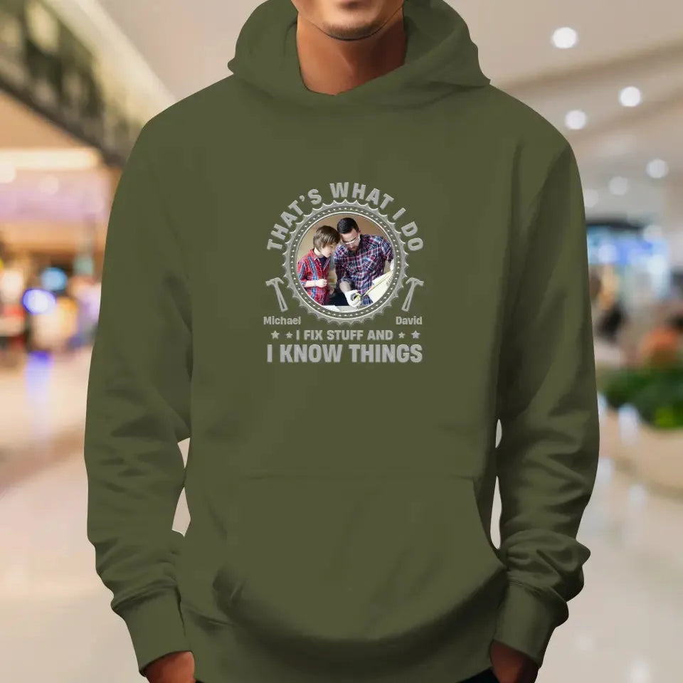 I Fix Stuff - Personalized Gifts For Dad - Unisex Hoodie