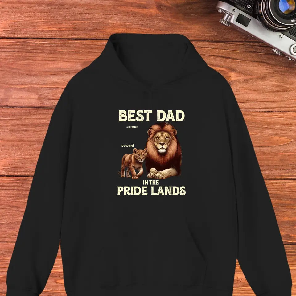 Best Dad In Pride Lands - Custom Name - Personalized Gifts For Dad - Sweater