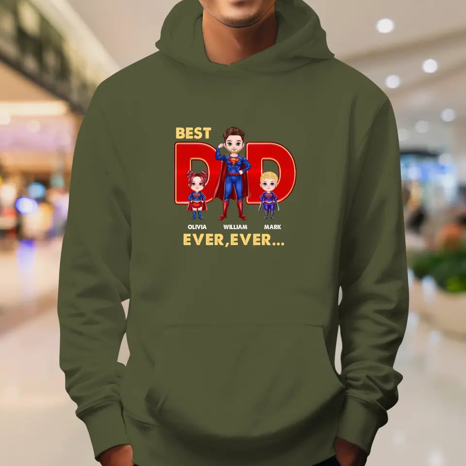 Best Dad Ever Ever - Custom Name - Personalized Gifts For Dad - Sweater