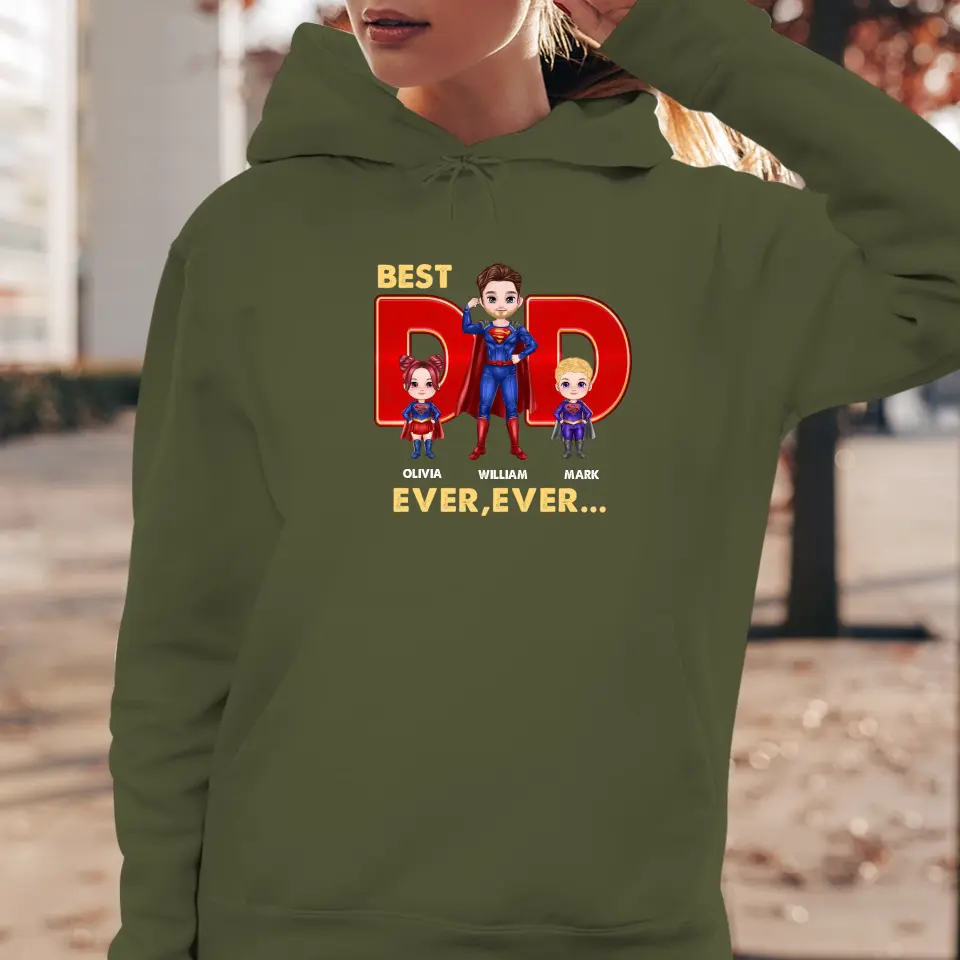 Best Dad Ever Ever - Custom Name - Personalized Gifts For Dad - Sweater