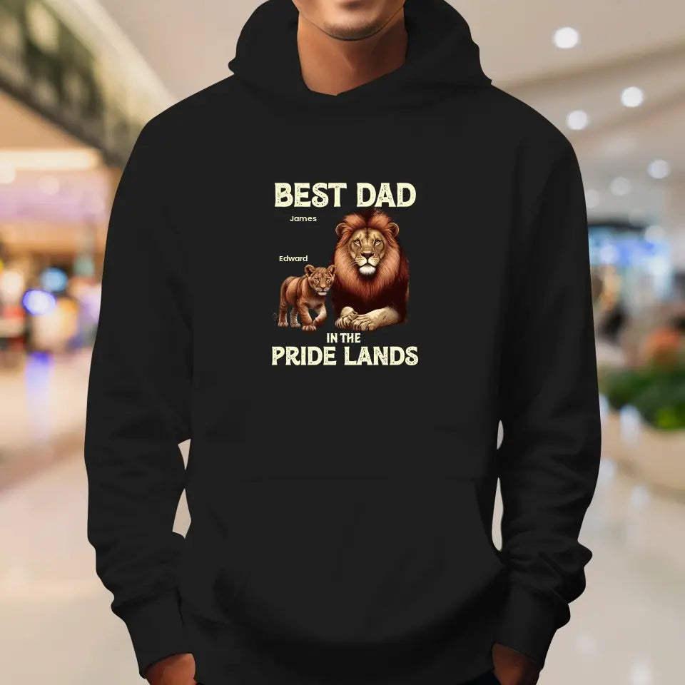 Best Dad In Pride Lands - Custom Name - Personalized Gifts For Dad - Sweater