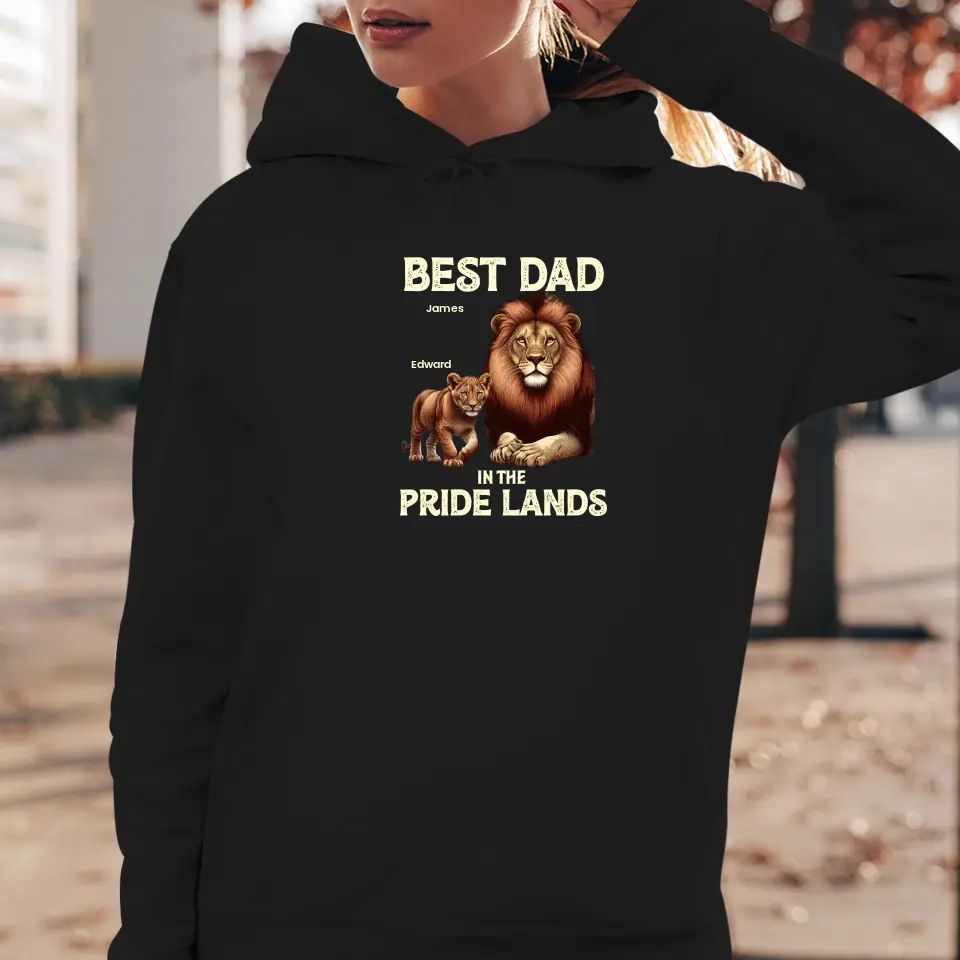 Best Dad In Pride Lands - Custom Name - Personalized Gifts For Dad - Sweater