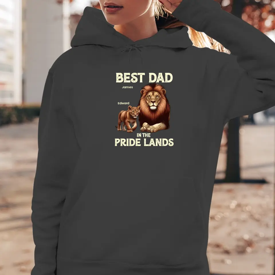 Best Dad In Pride Lands - Custom Name - Personalized Gifts For Dad - Sweater