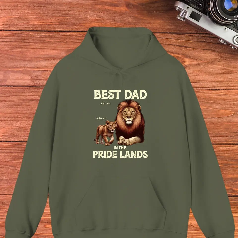 Best Dad In Pride Lands - Custom Name - Personalized Gifts For Dad - Sweater