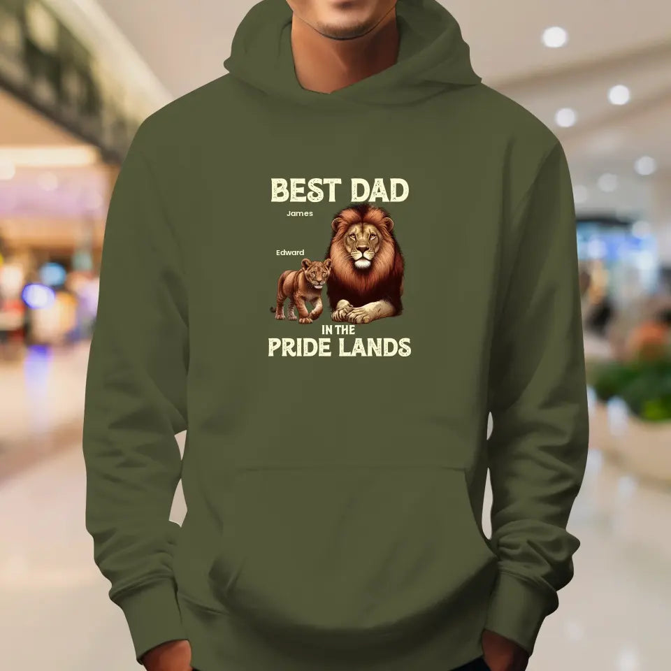 Best Dad In Pride Lands - Custom Name - Personalized Gifts For Dad - Sweater