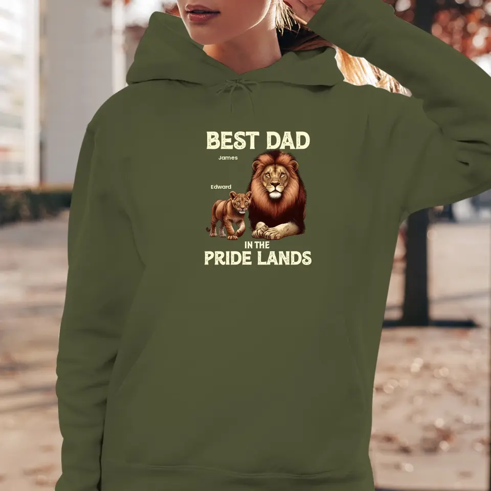 Best Dad In Pride Lands - Custom Name - Personalized Gifts For Dad - Sweater