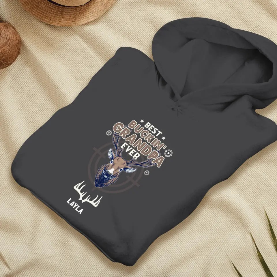 Best Bucking' Grandpa Ever - Personalized Gifts For Grandpa - Unisex Sweater