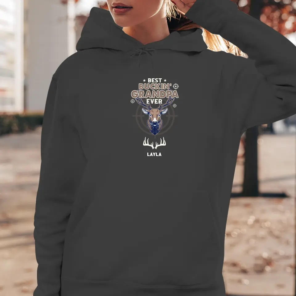 Best Bucking' Grandpa Ever - Personalized Gifts For Grandpa - Unisex Sweater