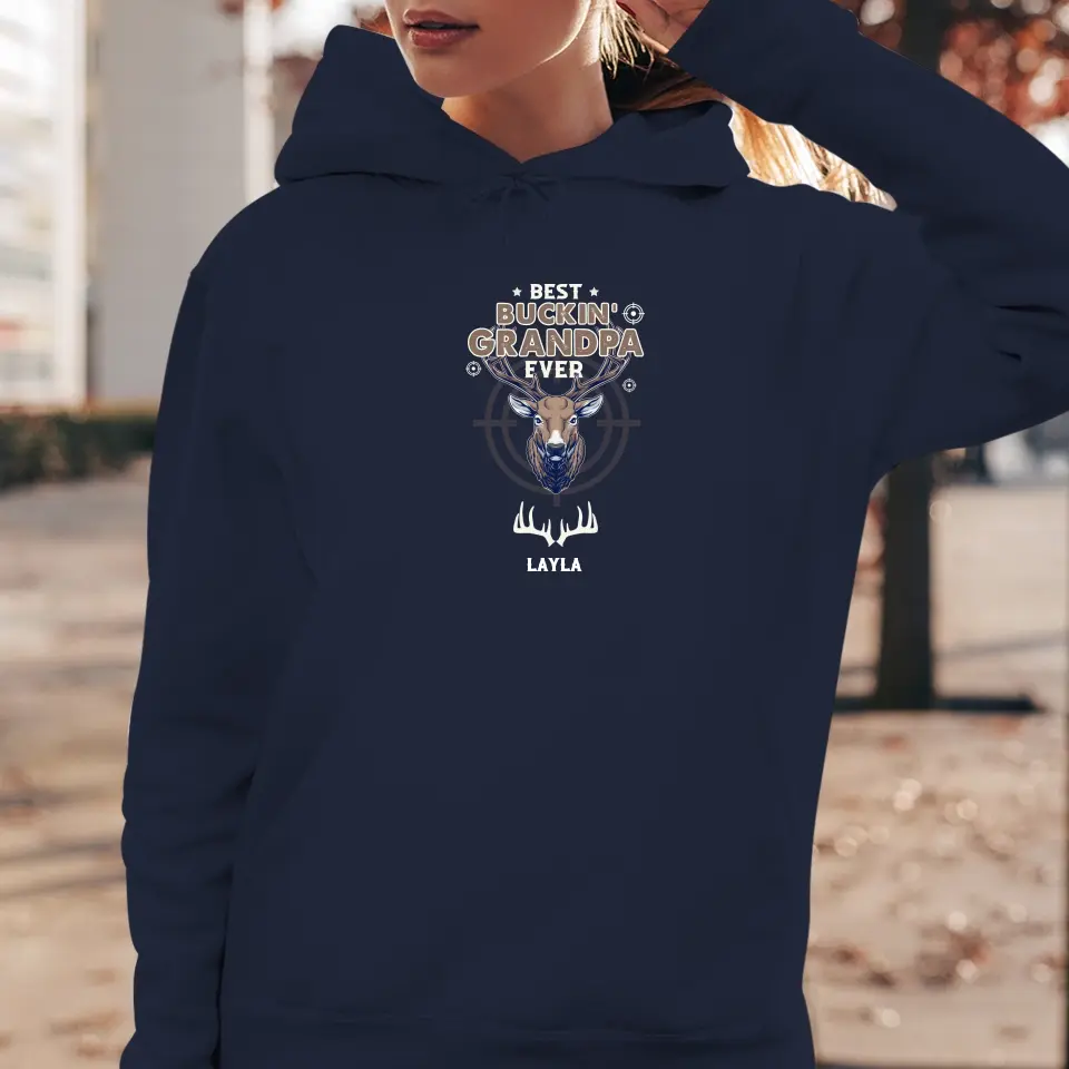 Best Bucking' Grandpa Ever - Personalized Gifts For Grandpa - Unisex Sweater