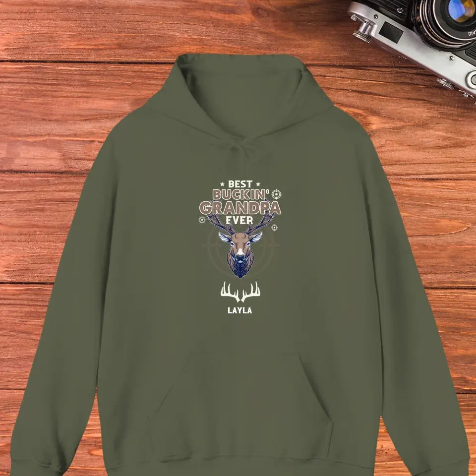 Best Bucking' Grandpa Ever - Personalized Gifts For Grandpa - Unisex Sweater