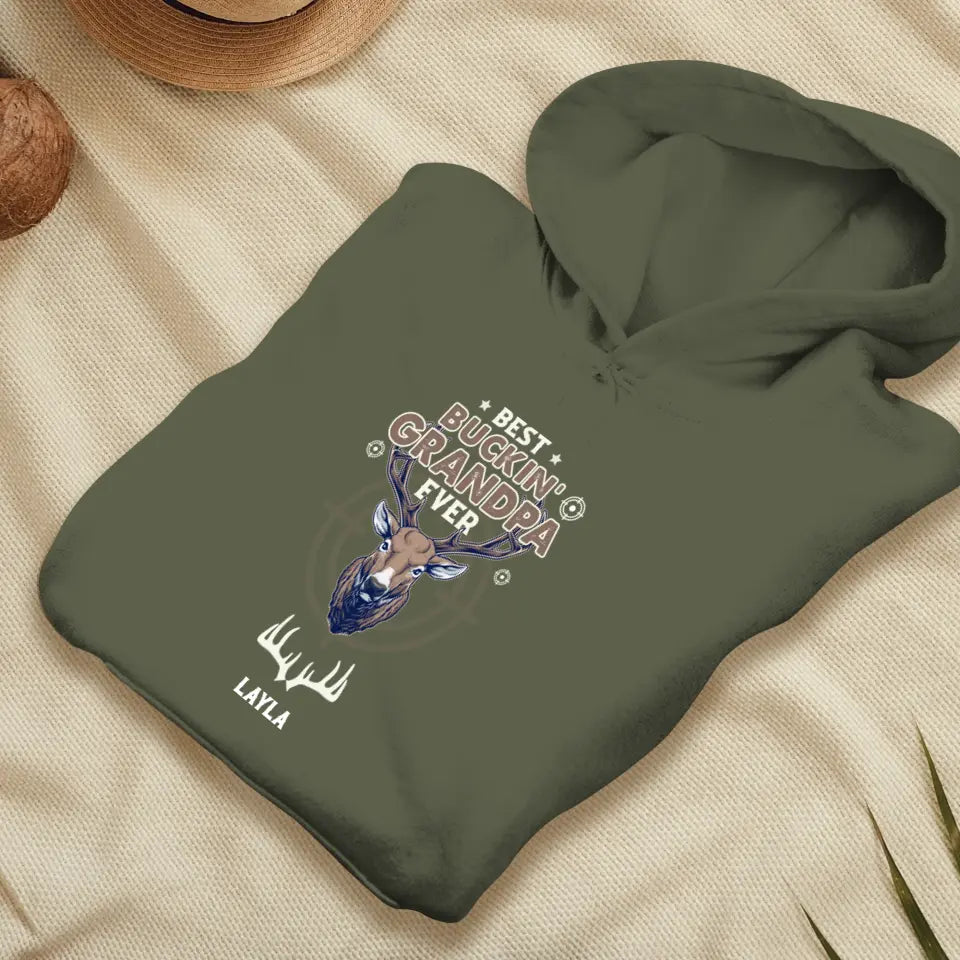 Best Bucking' Grandpa Ever - Personalized Gifts For Grandpa - Unisex Sweater