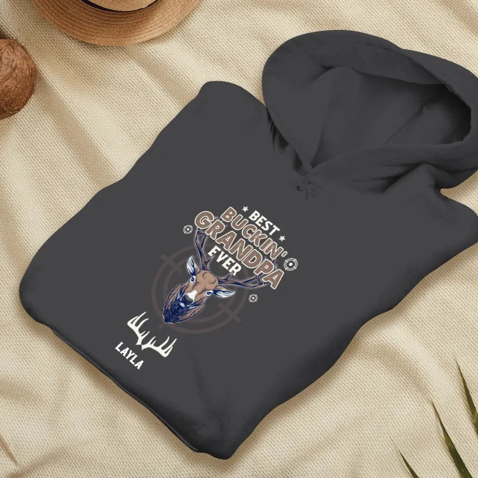 Best Bucking' Grandpa Ever - Personalized Gifts For Grandpa - Unisex Hoodie