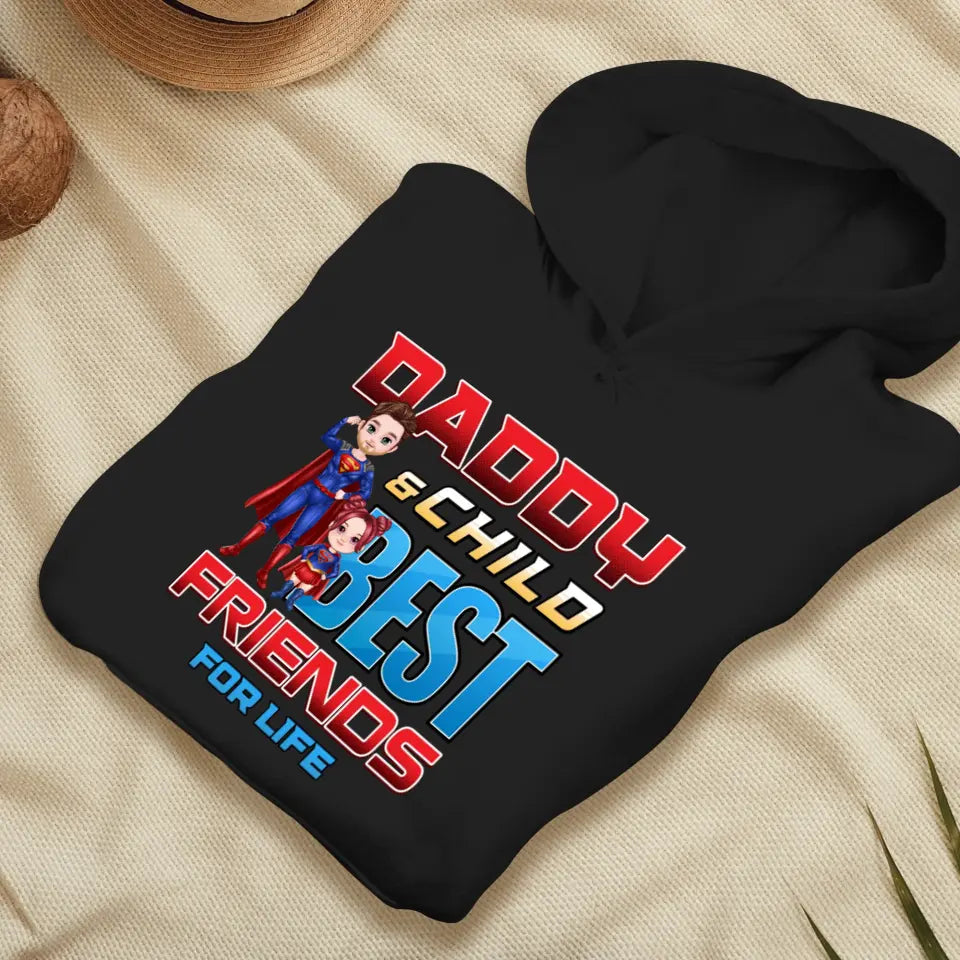 Daddy And Child - Custom Character - Personalized Gifts For Dad - T-Shirt