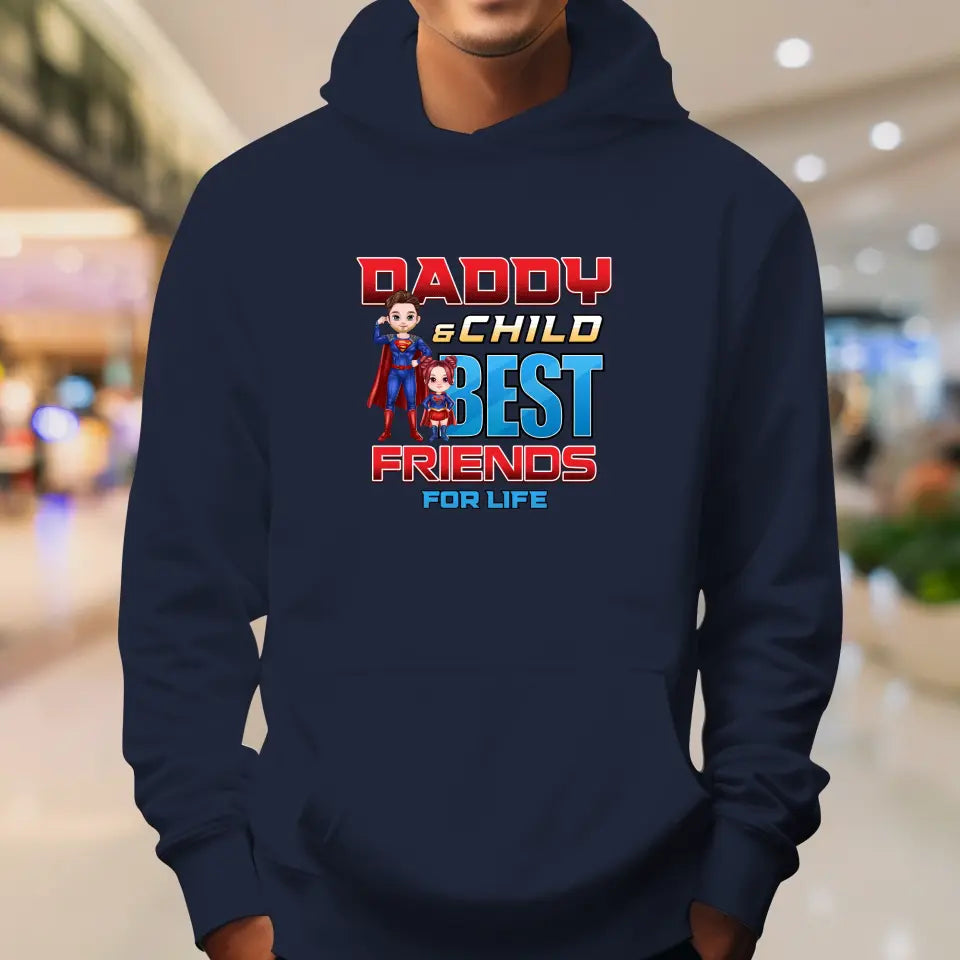 Daddy And Child - Custom Character - Personalized Gifts For Dad - T-Shirt