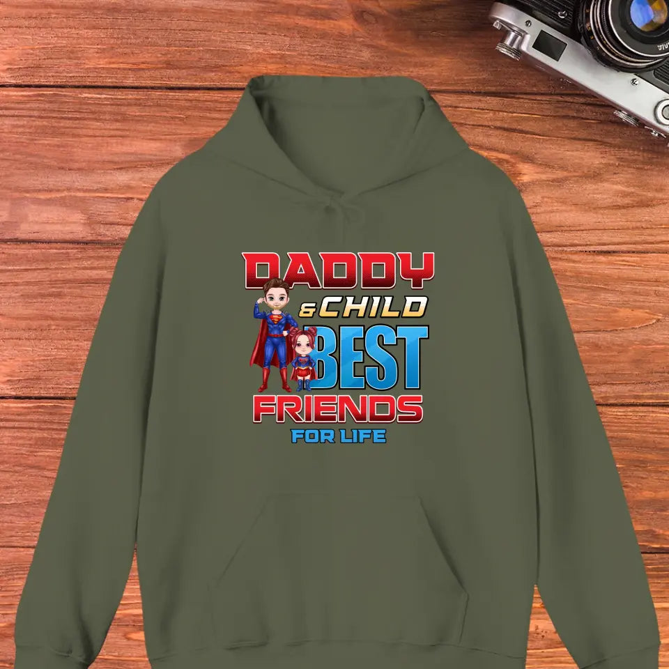 Daddy And Child - Custom Character - Personalized Gifts For Dad - T-Shirt