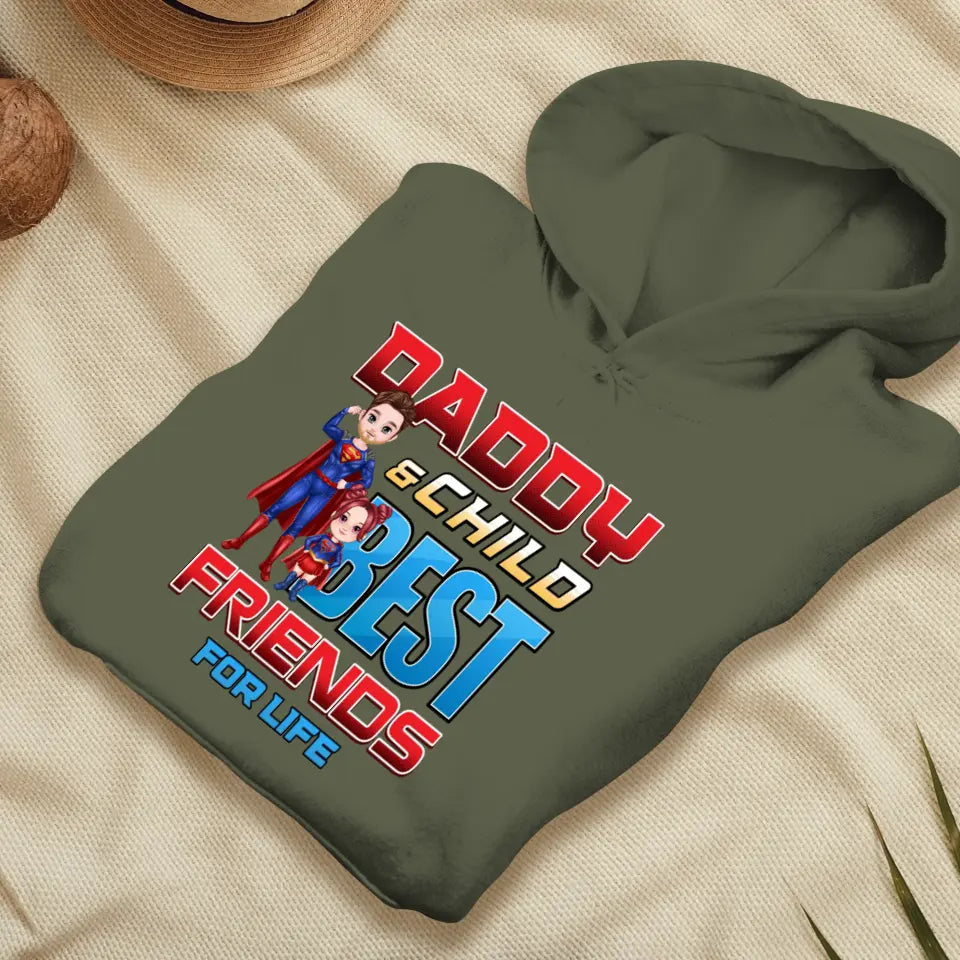 Daddy And Child - Custom Character - Personalized Gifts For Dad - T-Shirt