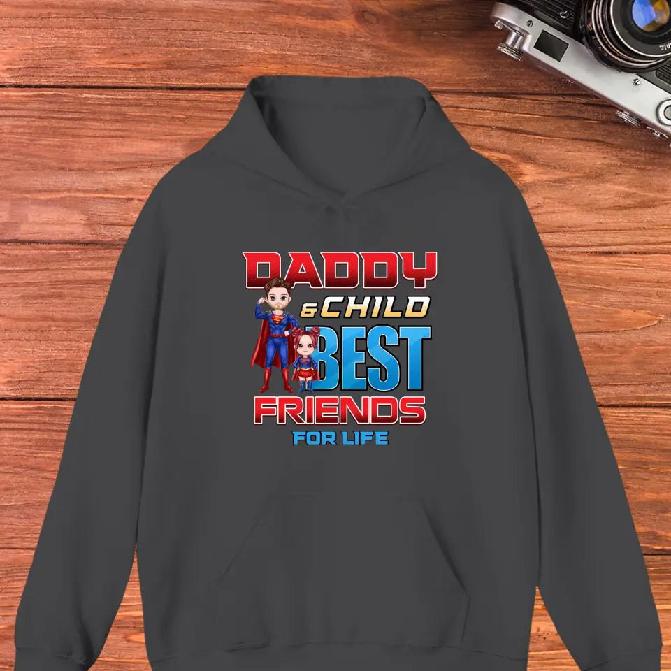 Daddy And Child - Custom Character - Personalized Gifts For Dad - Hoodie