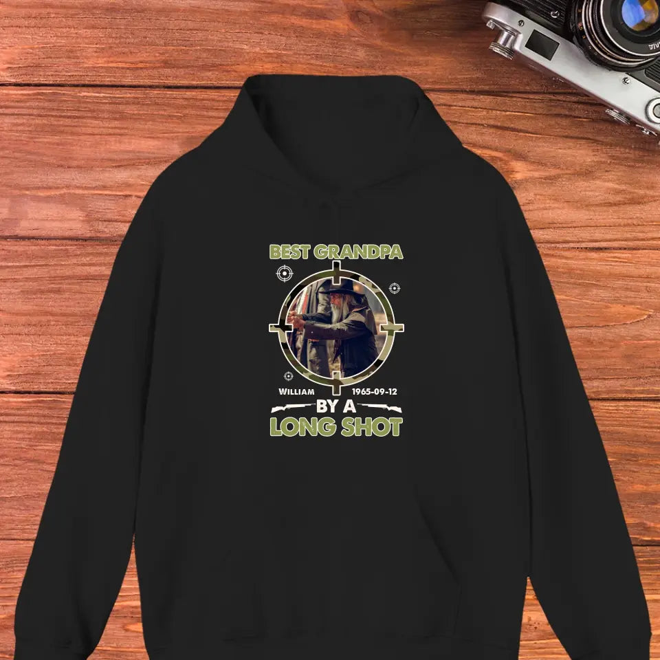 Best Grandpa By A Long Shot - Custom Photo - Personalized Gifts For Grandpa - Hoodie