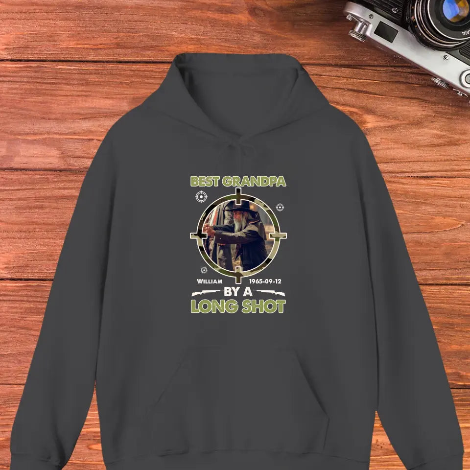 Best Grandpa By A Long Shot - Custom Photo - Personalized Gifts For Grandpa - Sweater